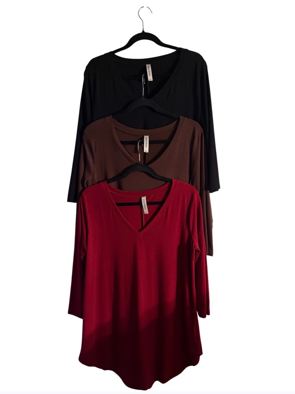 🖤☕️🍷GUC Zenana “BUNDLE of 3 “Essential Worker of your Closet” Tops” FALL🍁🍂LG - Picture 6 of 15